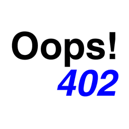 Oops!402 logo